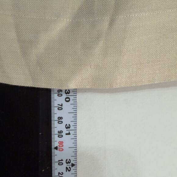 Chanel Boutique US10 Vintage 2 Pc Suit Set 100% Linen Natural Safari Gold Button - Picture 9 of 16